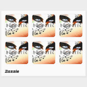 Sticker Carré Blue Eyes Mode maquiller (Feuille)