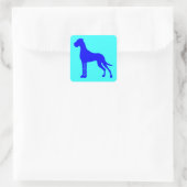Sticker Carré Blue Great Dane (Sac)