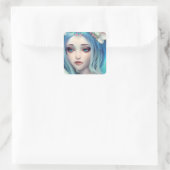 Sticker Carré Blue Haired Fairy | Art Imaginaire (Sac)