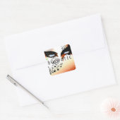 Sticker Carré Blue Hypnotic Eyes se maquiller (Enveloppe)