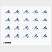 Sticker Carré Blue Jay Bird (Feuille)