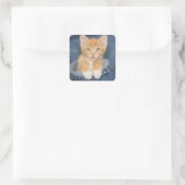 Sticker Carré Blue Jean Baby Orange Kitten (Sac)