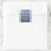 Sticker Carré Blue Jean Lace & String Merci (Sac)