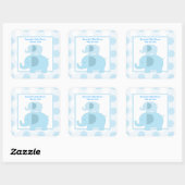 Sticker CARRÉ Blue Mod Elephants - Blue Mod Elepha (Feuille)