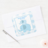 Sticker CARRÉ Blue Mod Elephants - Blue Mod Elepha (Enveloppe)