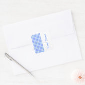 Sticker Carré Blue Modern Houndstooth avec nom (Enveloppe)