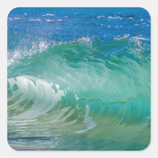 Sticker Carré Blue Ocean Summer Beach Waves (Devant)