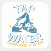 Sticker Carré Blue Oxford Tap Dance Chaussures personnalisables (Devant)