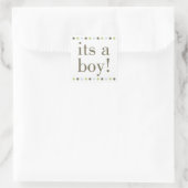 Sticker Carré Blue Polka Dot It a Boy (Sac)