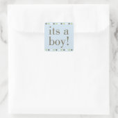 Sticker Carré Blue Polka Dot It a Boy (Sac)