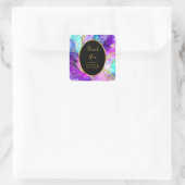 Sticker Carré Blue, Purple and Gold Ink Birthday Party (Sac)