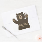 Sticker Carré Blue Ridge Mountains Peace Bear (Enveloppe)