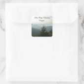 Sticker Carré Blue Ridge Mountains, Virginie (Sac)