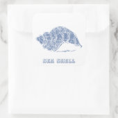Sticker Carré Blue seashell (Sac)