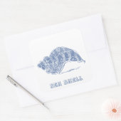 Sticker Carré Blue seashell (Enveloppe)