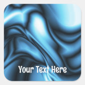 Sticker Carré Blue Silk wave (Devant)