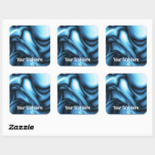 Sticker Carré Blue Silk wave (Feuille)