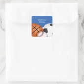 Sticker Carré Blue Sports Thème Anniversaire (Sac)