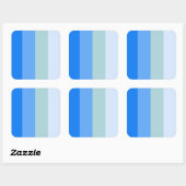 Sticker Carré Blue Stripes Maritime (Feuille)