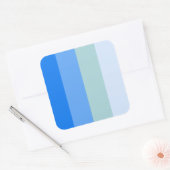 Sticker Carré Blue Stripes Maritime (Enveloppe)