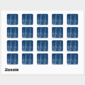 Sticker Carré Blue Tend Voilier Plan (Feuille)