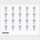 Sticker Carré Blue Unicorn Quota d'inspiration (Feuille)