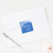 Sticker Carré Blue & White Sparkle Cendrillon N'importe quelle f (Enveloppe)