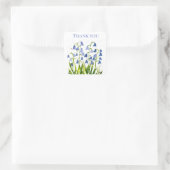 Sticker Carré Bluebells Blue Floral Mariages de douche nuptiale (Sac)