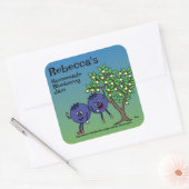 Sticker Carré Blueberry Pals Drôle Cartoon Jam Pie et plus (Enveloppe)