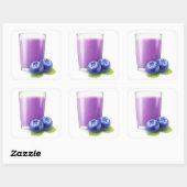 Sticker Carré Blueberry smoothie (Feuille)