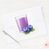 Sticker Carré Blueberry smoothie (Enveloppe)