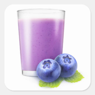 Sticker Carré Blueberry smoothie