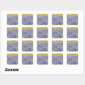 Sticker Carré Bluebonnets du Texas (Feuille)