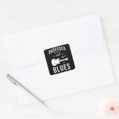 Sticker Carré Blues Music Saying Gift (Enveloppe)