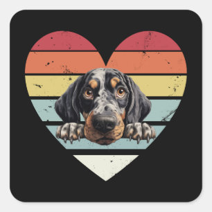 Sticker Carré Bluetick Coonhound Dog