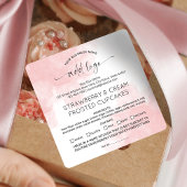 Sticker Carré Blush Pink Home Boulangerie Cottage Law Ingrédient