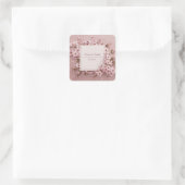 Sticker Carré Blush Sakura Cherry Blossom Mariage (Sac)