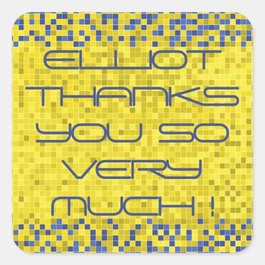 Sticker Carré BM Bat Bar Mitzvah JEU ON (Devant)