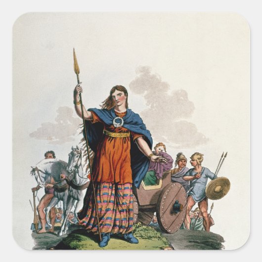 Sticker Carré Boadicea, reine de l'Iceni (Devant)