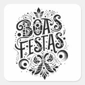 Sticker Carré Boas Festas (Devant)