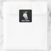 Sticker Carré Boba Tea Cadeau Filles Bubble Tea Cadeau Femmes Bo (Sac)