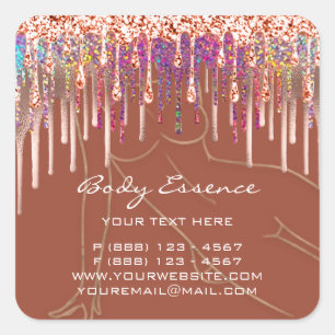 Sticker Carré Body Care Shaping Soap Balm Cosmetic Shop