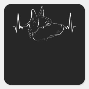 Sticker Carré Boeuf australien Coeur