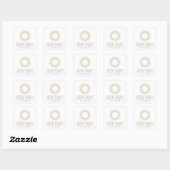 Sticker Carré Bohemian Gold Sun Mandala (Feuille)