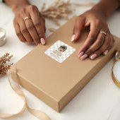 Sticker Carré Boho À damiers photo Motif