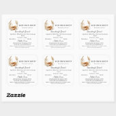 Sticker Carré Boho Floral Blé Sourdough Pain Droit de chalet Ali (Feuille)