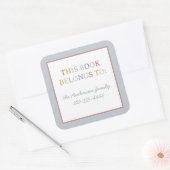 Sticker Carré Boho Pastel Homeschool Plaques de livres (Enveloppe)