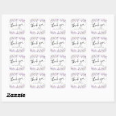 Sticker Carré Boho Purple Fleur sauvage Baby shower Favore Stick (Feuille)