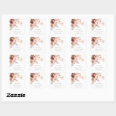 Sticker Carré Boho séché rouille Blush Fern Mariage d'orchidée M (Feuille)
