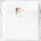 Sticker Carré Boho séché rouille Blush Fern Mariage d'orchidée M (Sac)